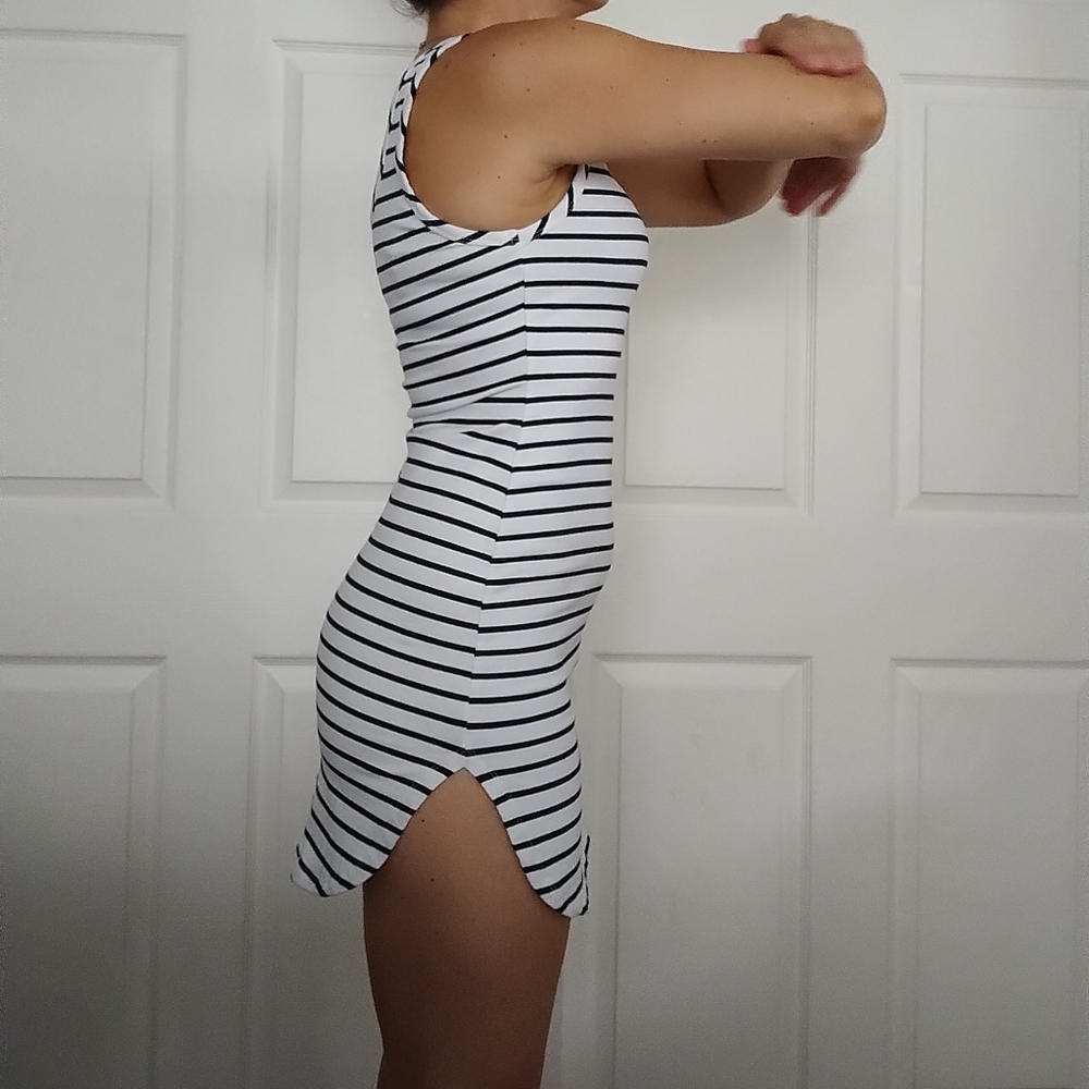 Bobi Mini Stripe Cotton Tank top Dress XS
